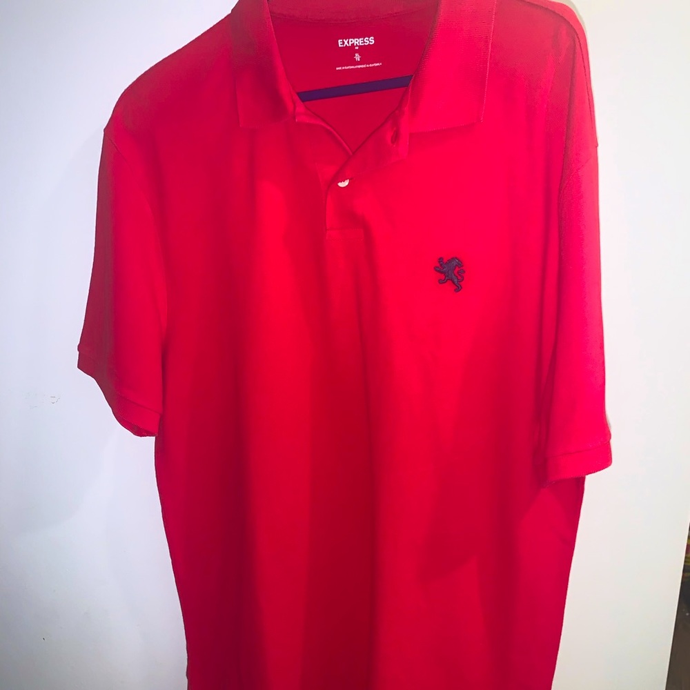 Express Red Polo Shirt Size XL